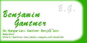 benjamin gantner business card